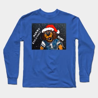 Roary The Lion Merry Christmas Detroit Lions NFL Long Sleeve T-Shirt